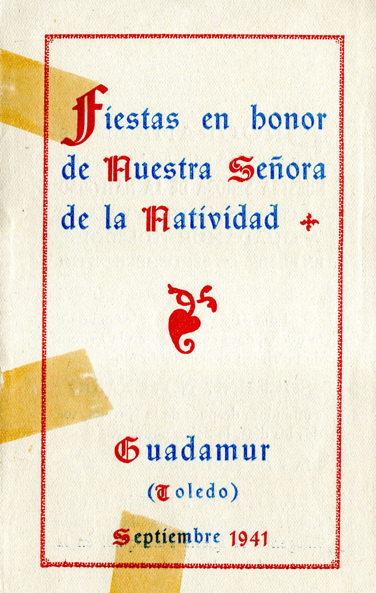 Fiestas patronales en honor a Nuestra Señora de la Natividad 1941 Guadamur